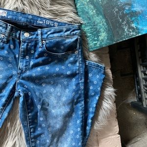 Gap floral skinny jeans - 28